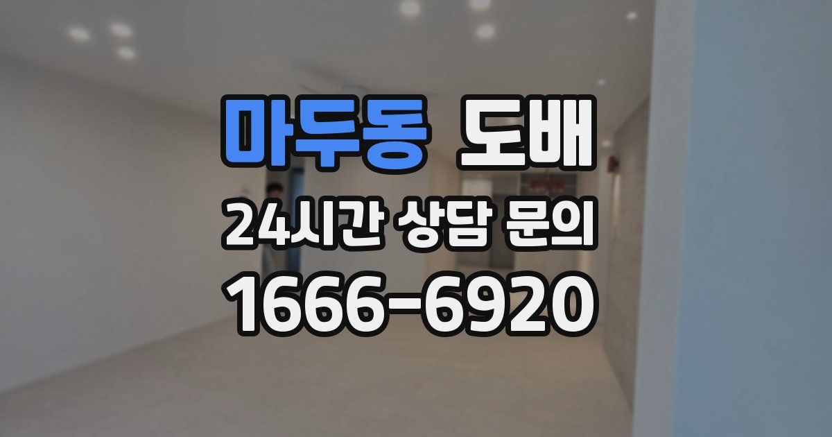 마두동 도배