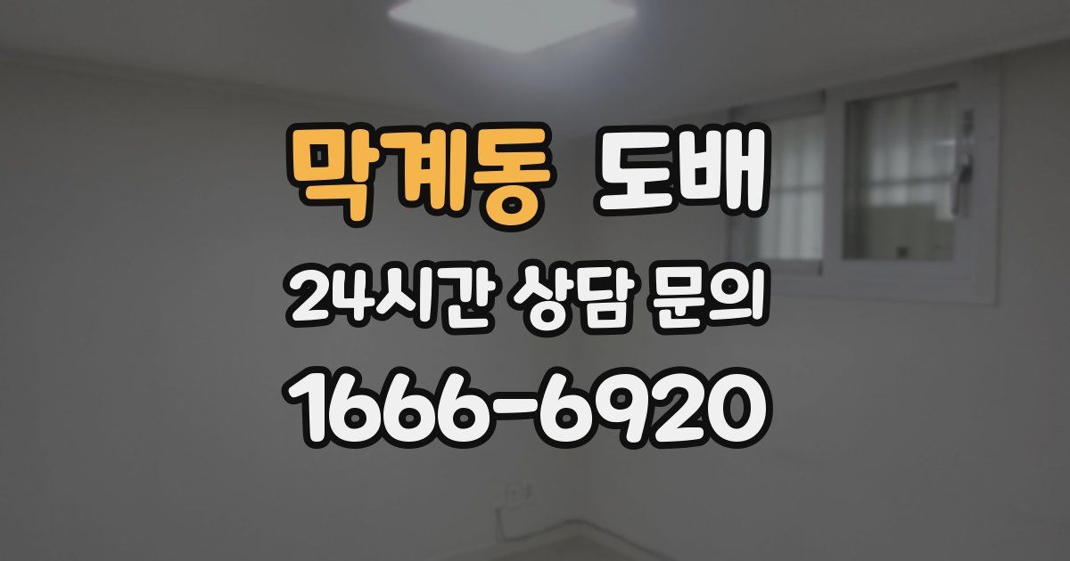 막계동 도배
