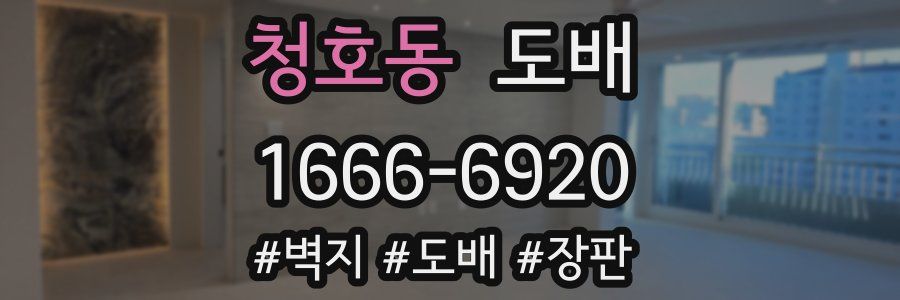 청호동 도배