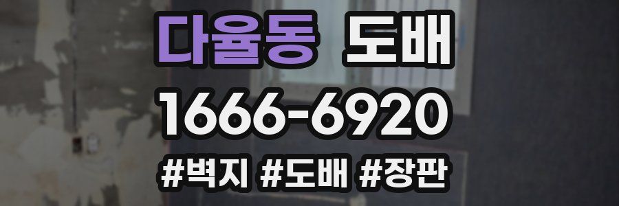 다율동 도배