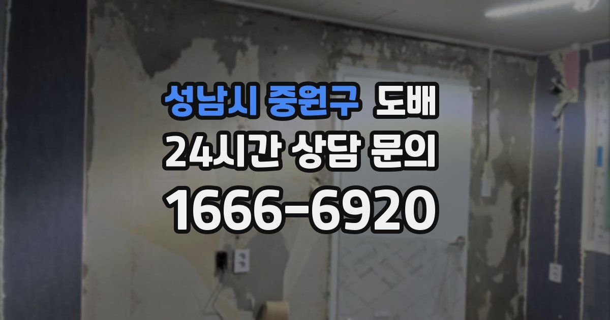 성남시 중원구 도배