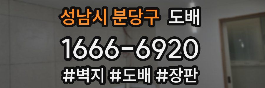 성남시 분당구 도배