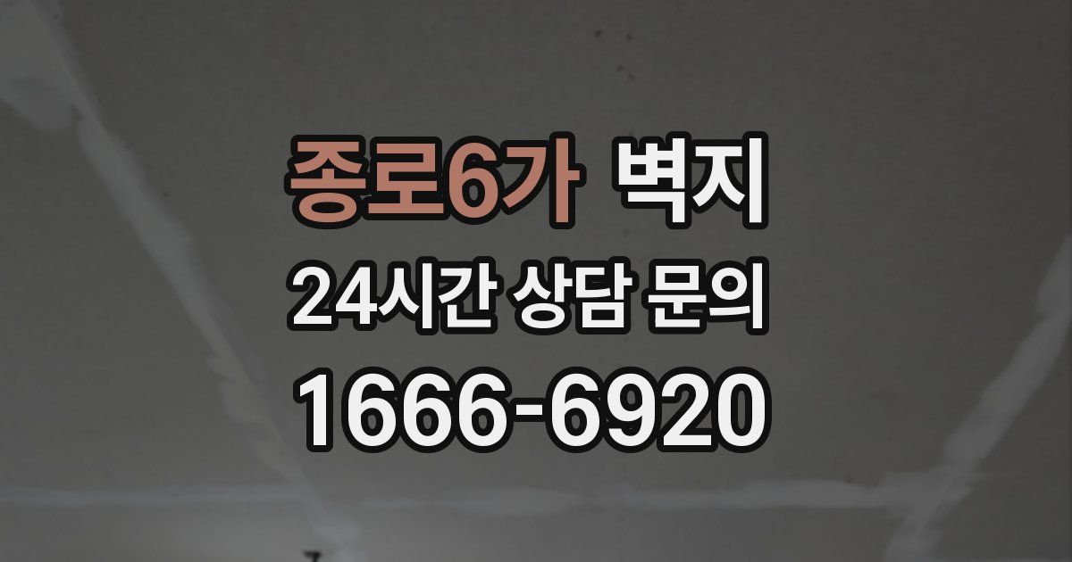 종로6가 벽지