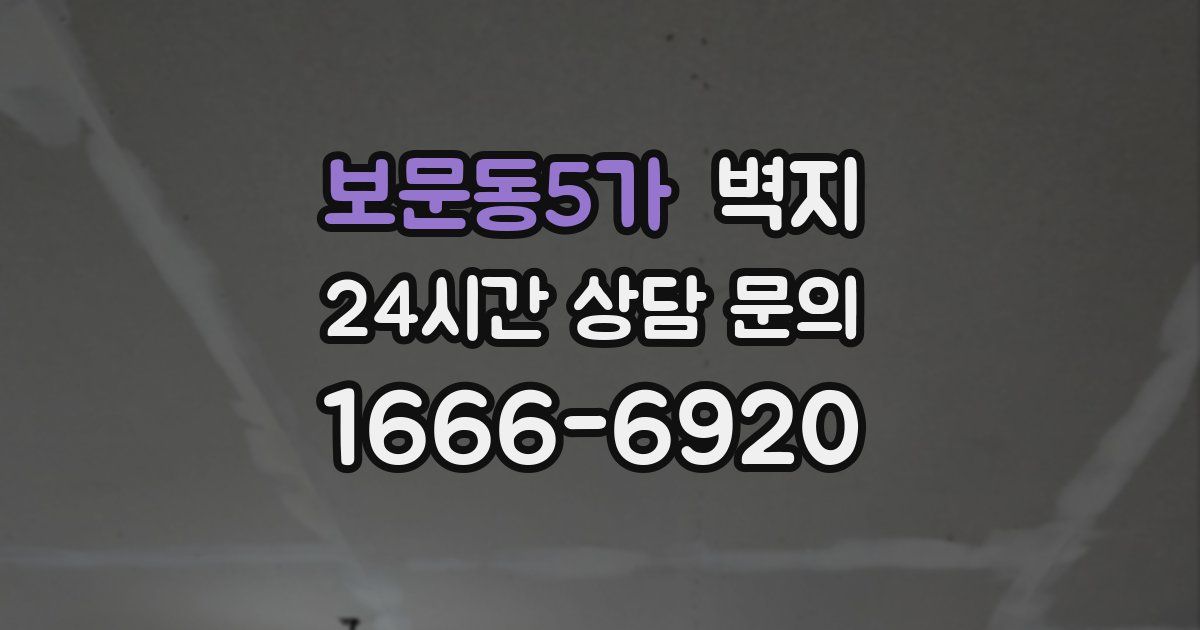 보문동5가 벽지