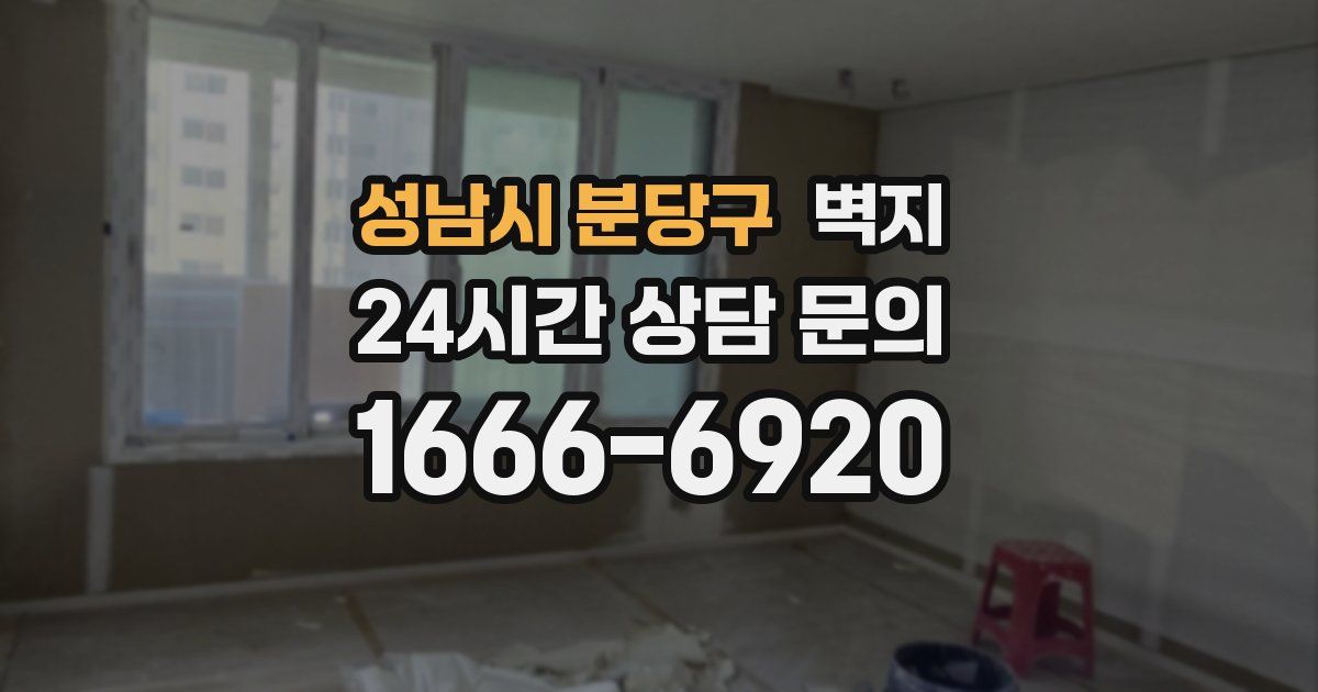 성남시 분당구 벽지