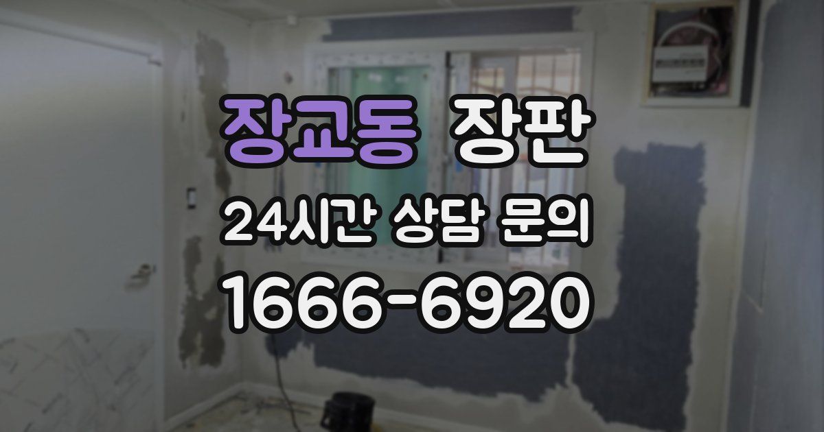 장교동 장판