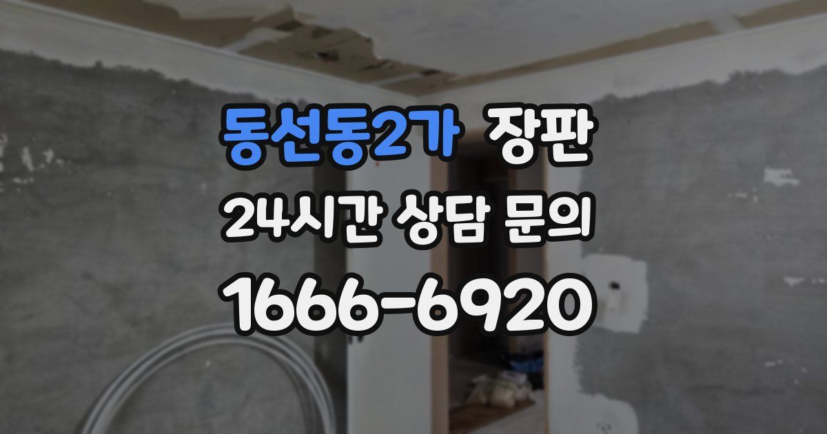 동선동2가 장판