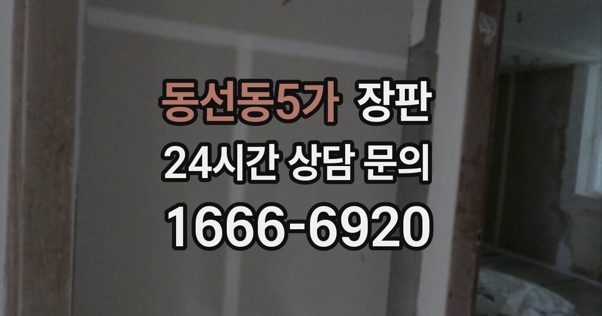동선동5가 장판