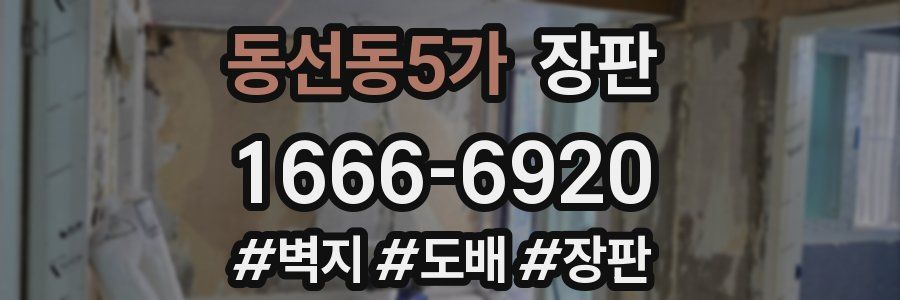 동선동5가 장판