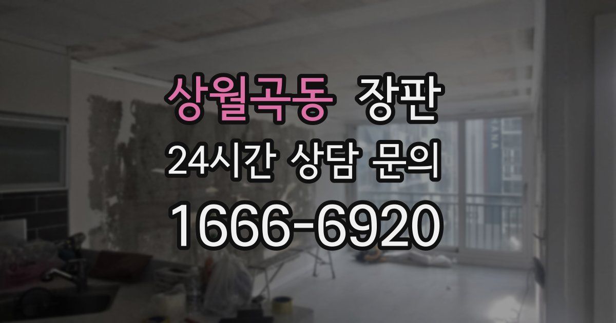 상월곡동 장판
