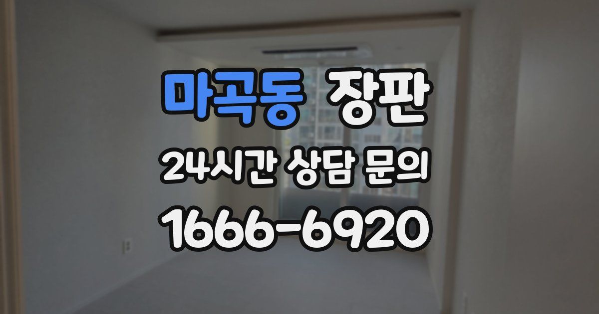 마곡동 장판