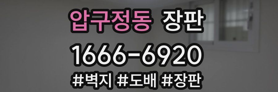 압구정동 장판