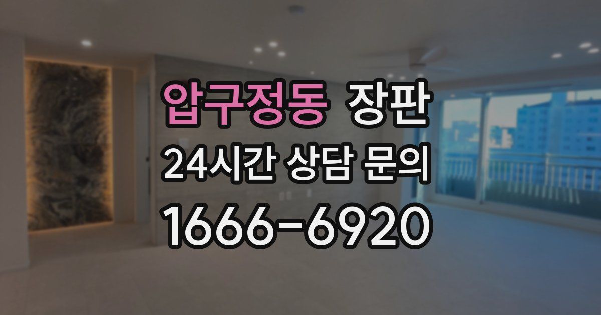 압구정동 장판