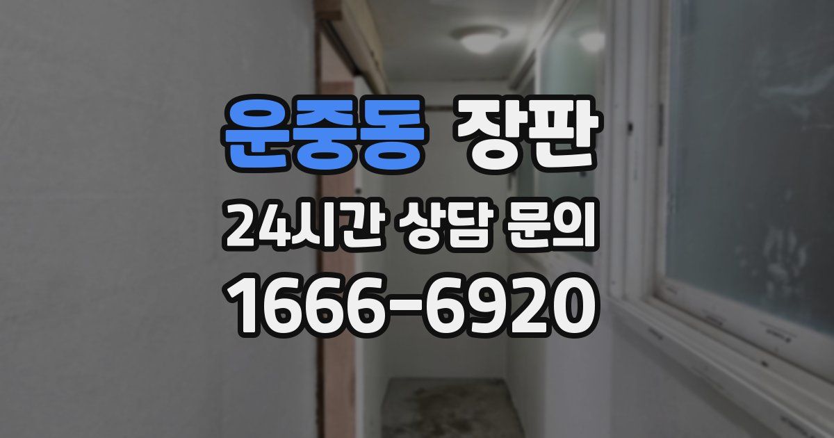 운중동 장판