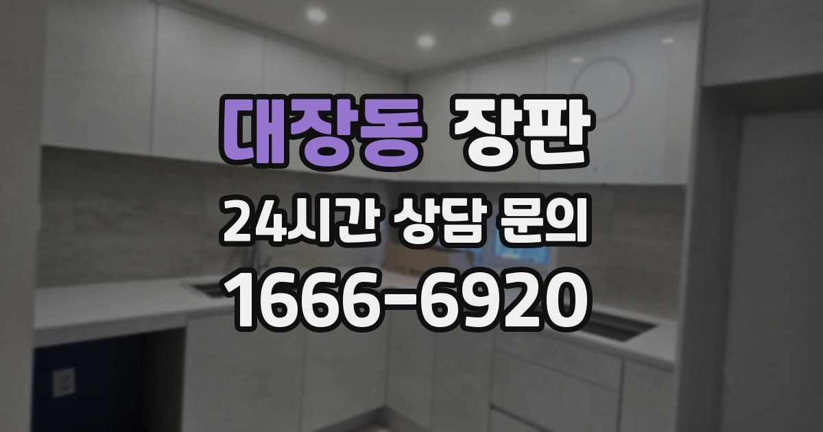 대장동 장판