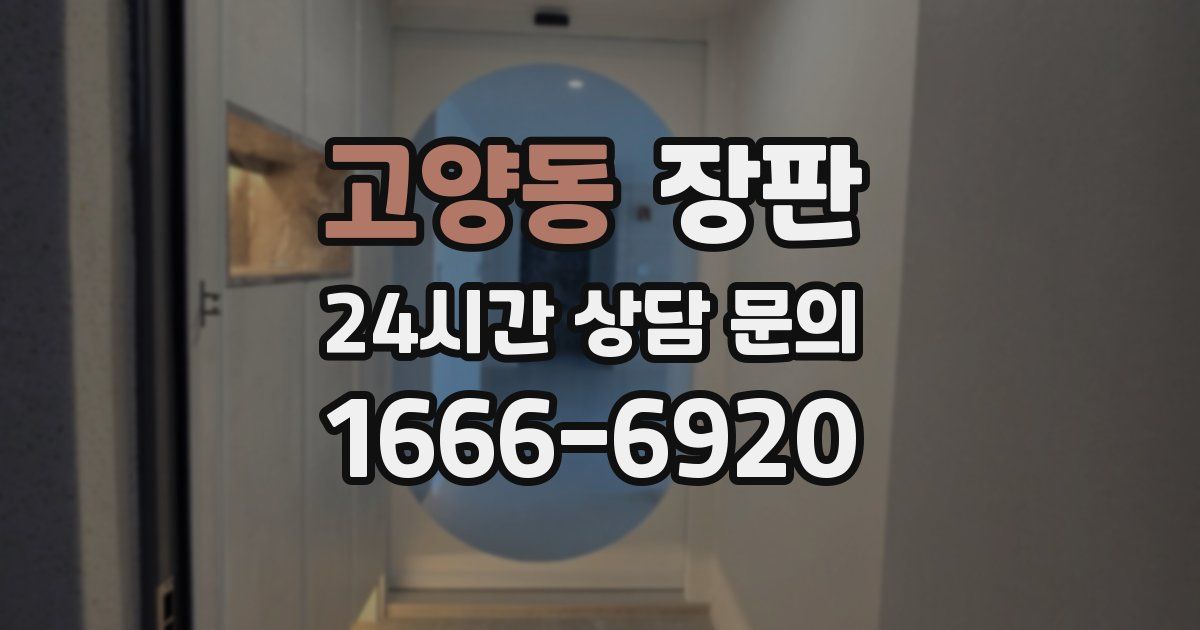 고양동 장판
