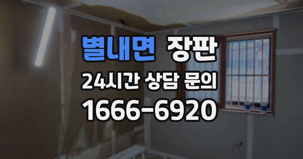 별내면 장판