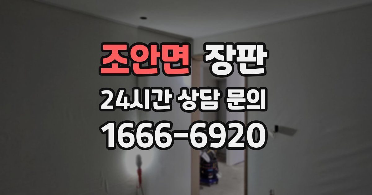 조안면 장판