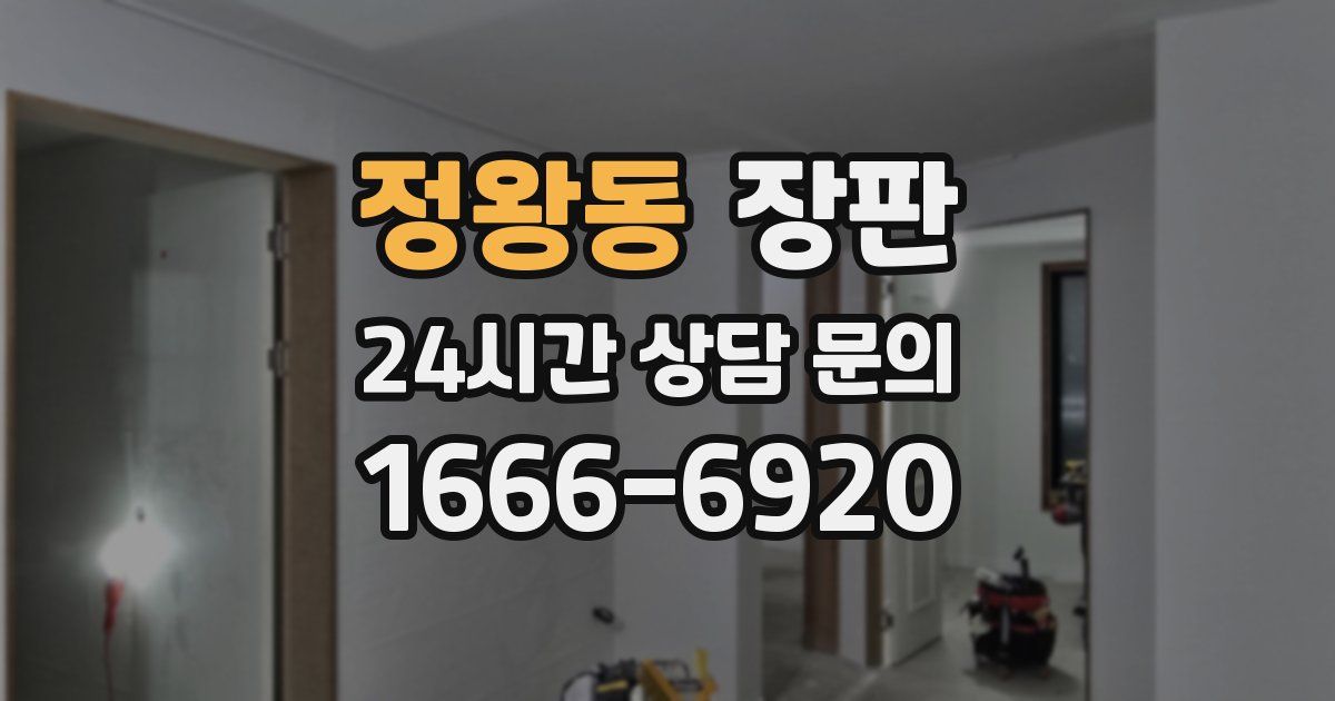 정왕동 장판