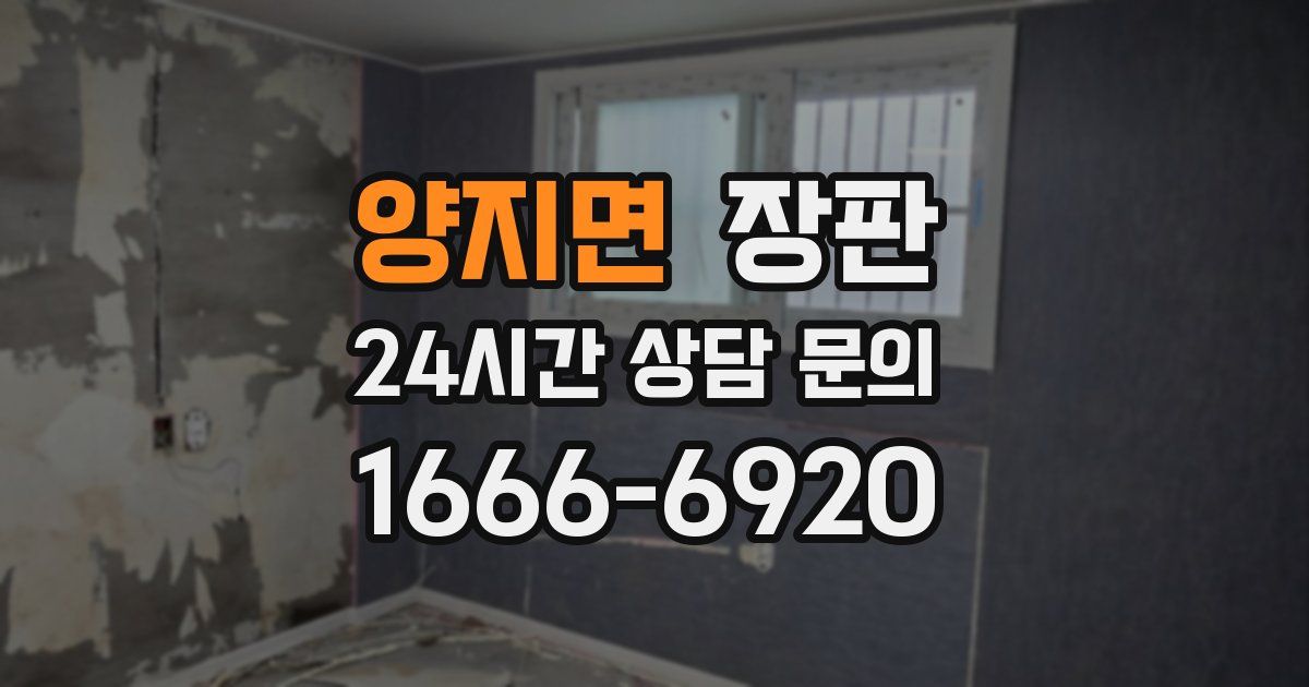 양지면 장판