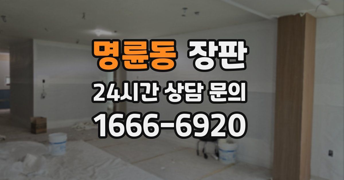 명륜동 장판