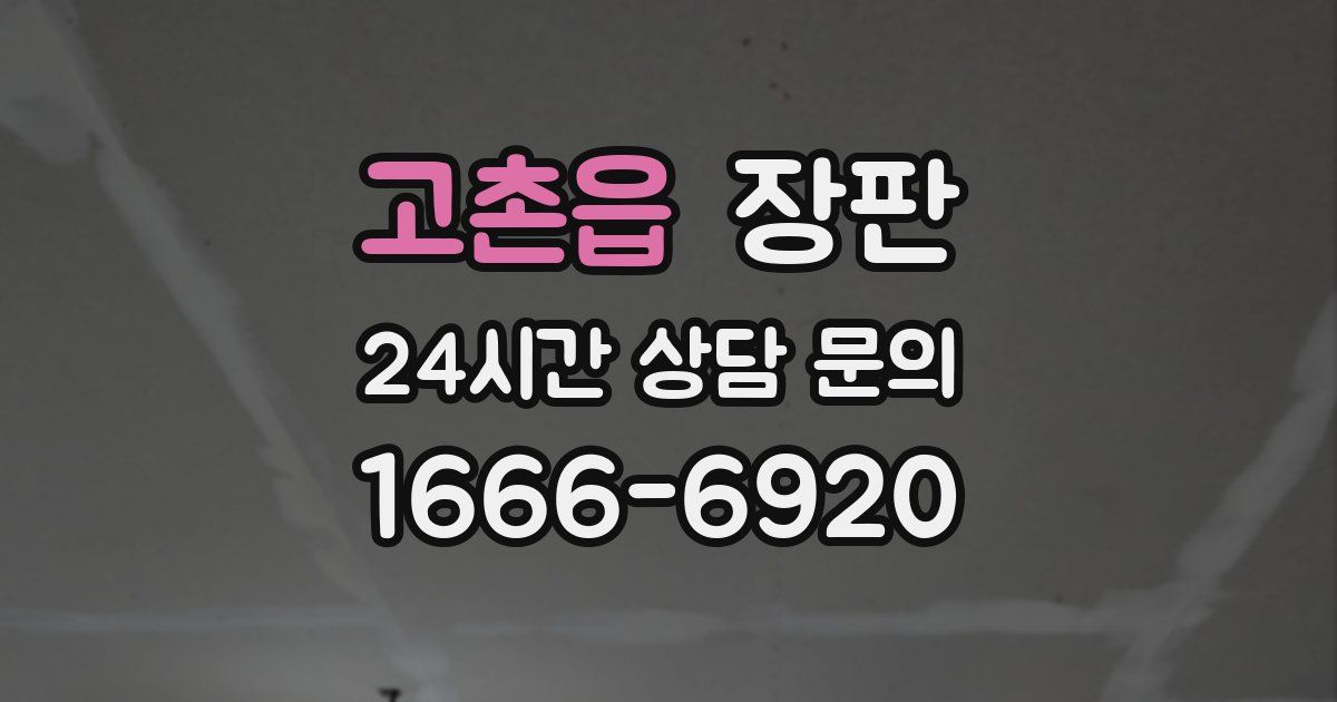 고촌읍 장판
