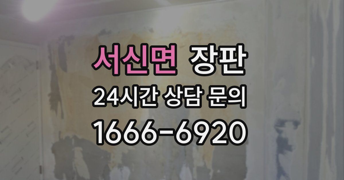 서신면 장판