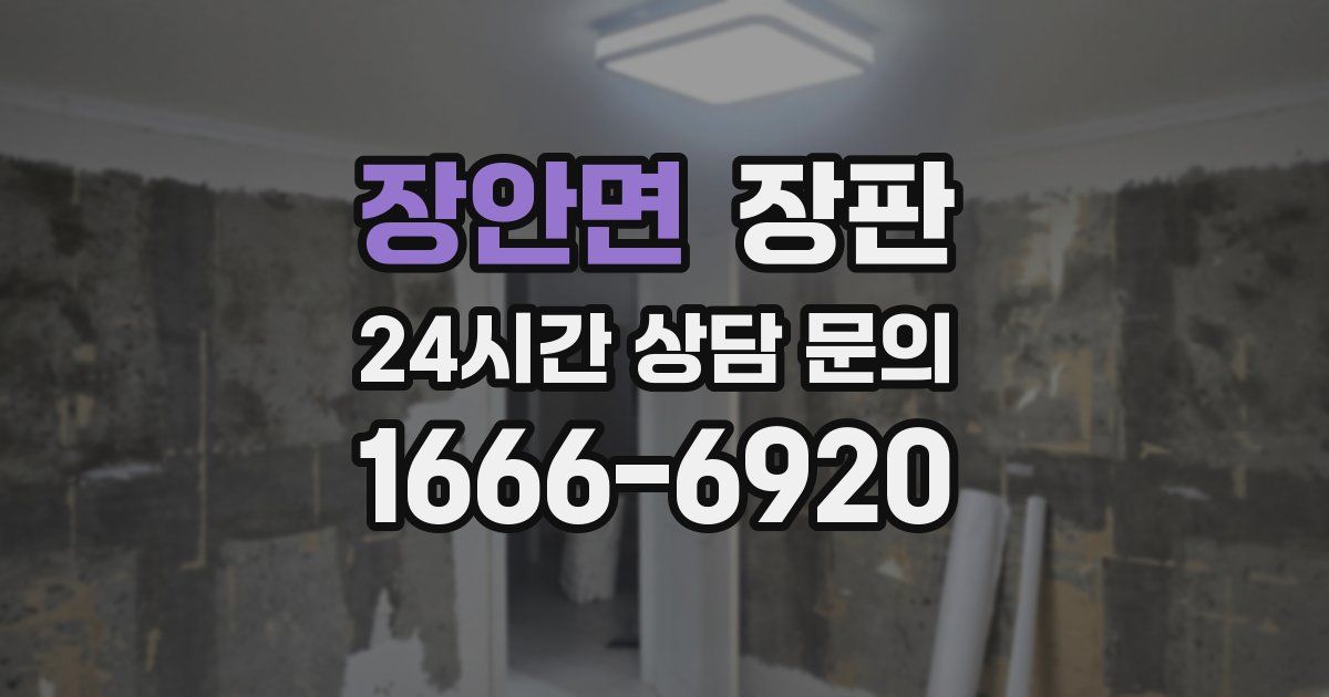 장안면 장판