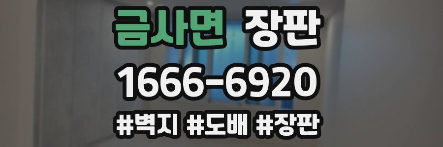 금사면 장판