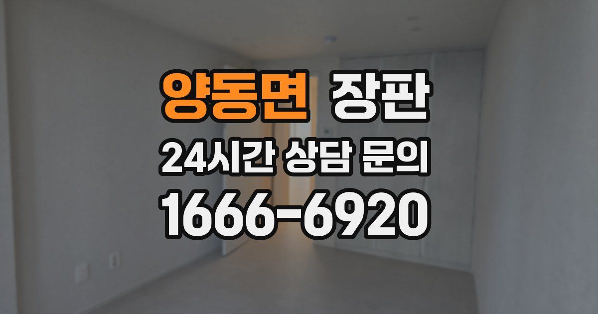 양동면 장판