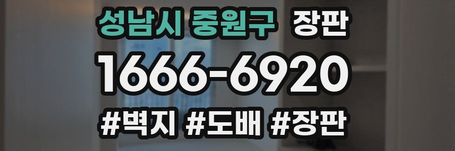 성남시 중원구 장판