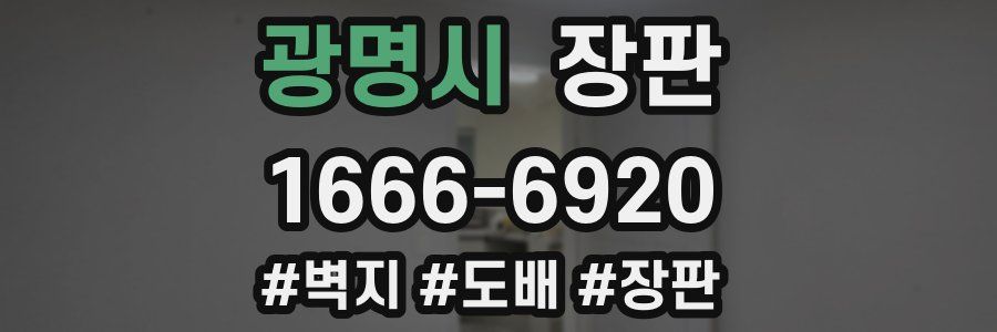 광명시 장판