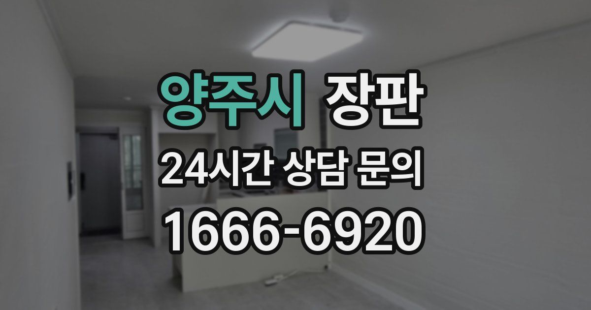 양주시 장판