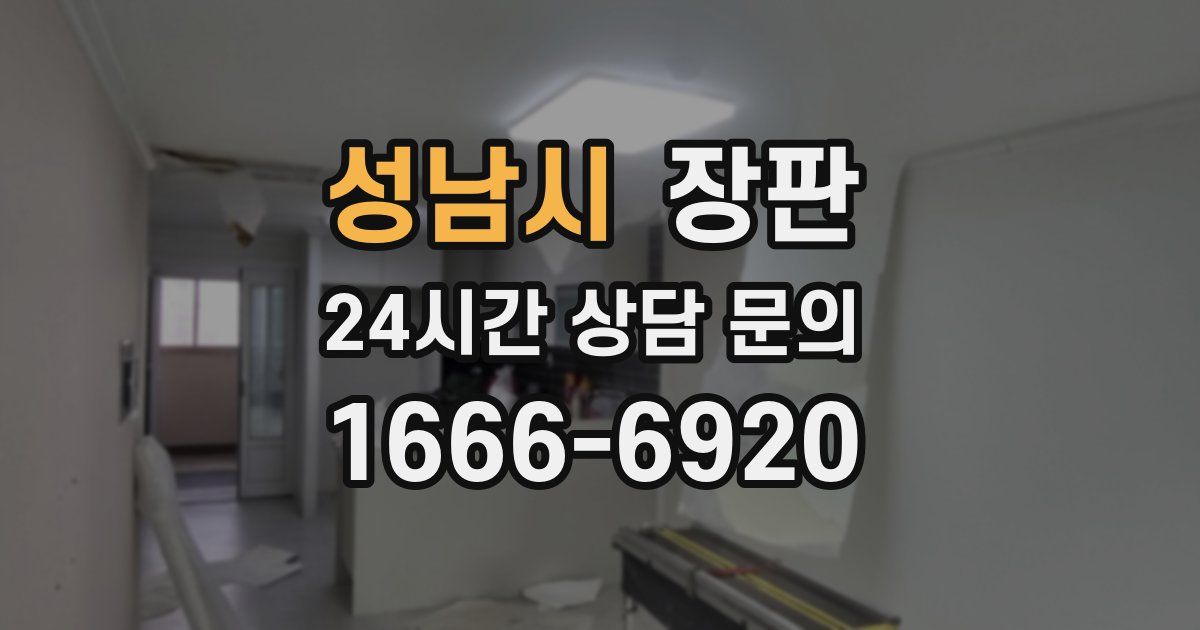 성남시 장판
