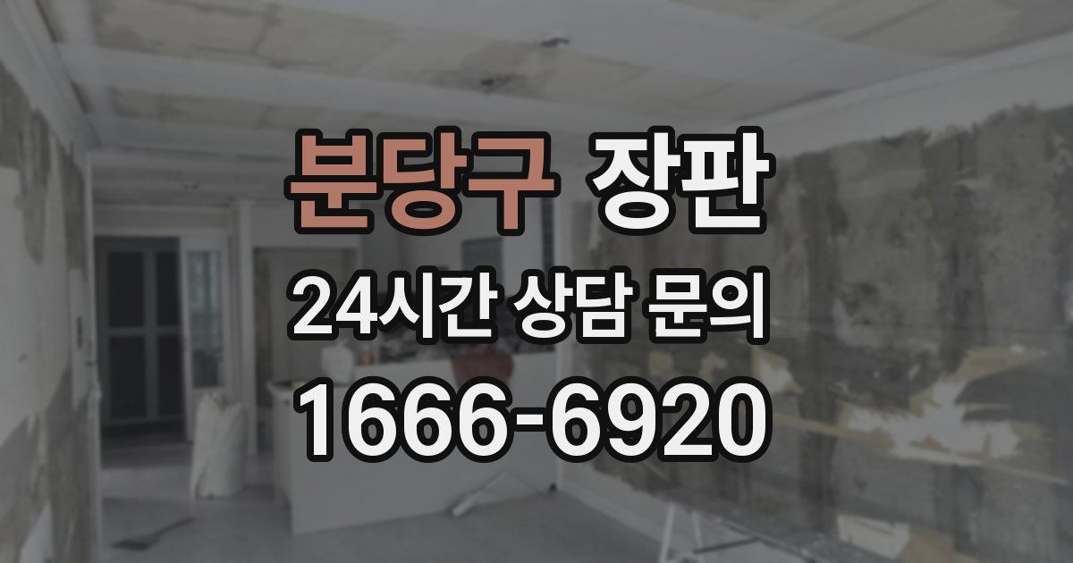 분당구 장판