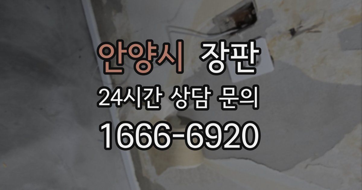 안양시 장판