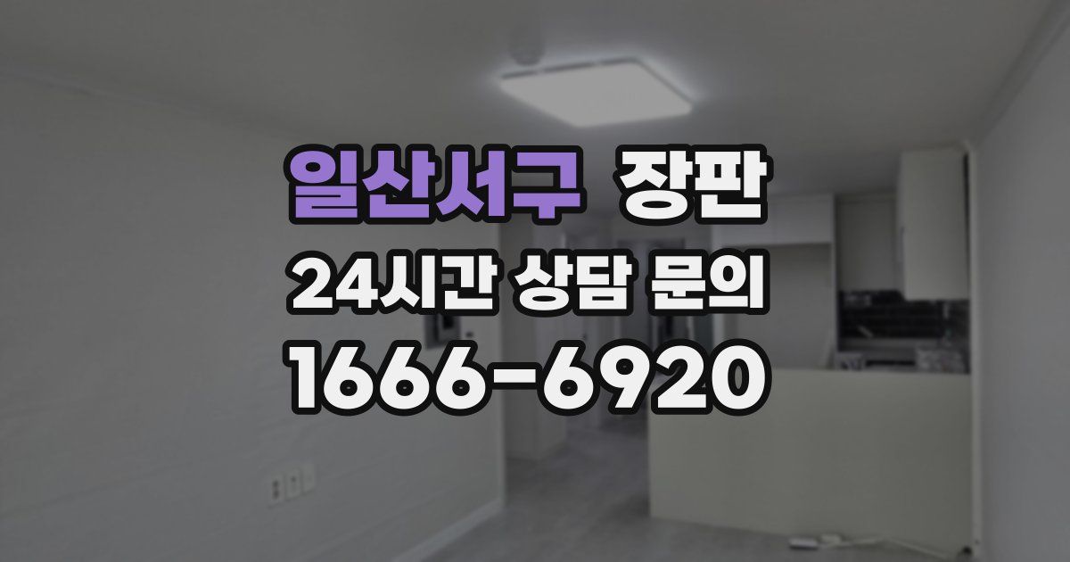 일산서구 장판