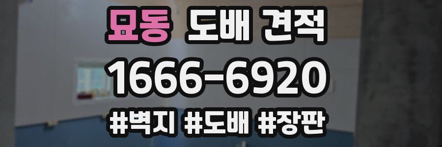 묘동 도배 견적