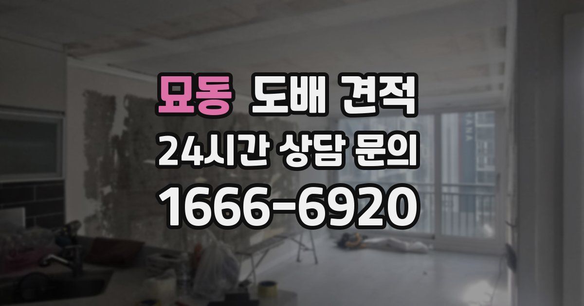 묘동 도배 견적
