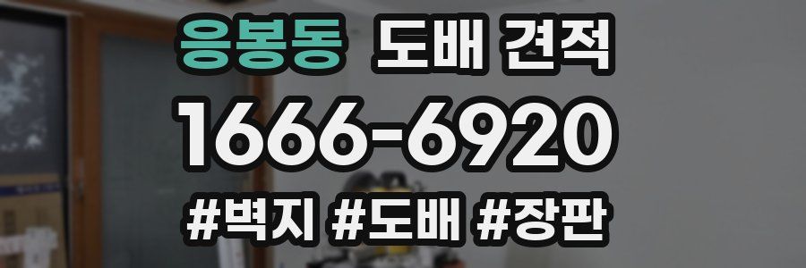 응봉동 도배 견적