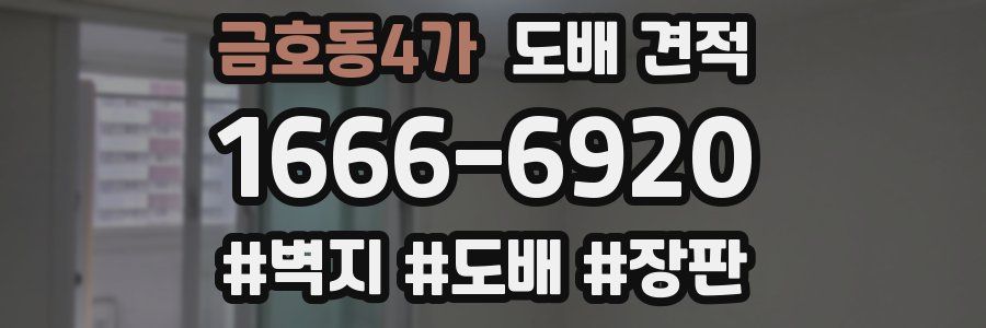 금호동4가 도배 견적