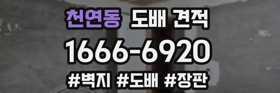 천연동 도배 견적