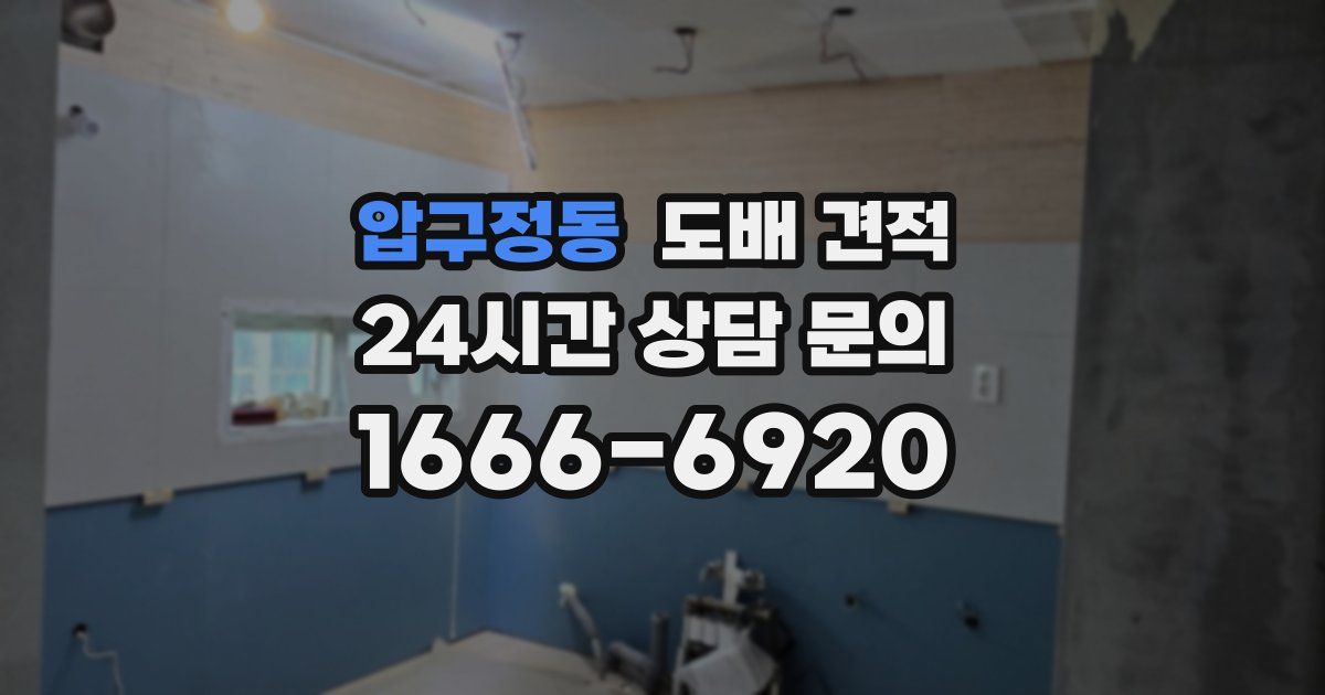압구정동 도배 견적