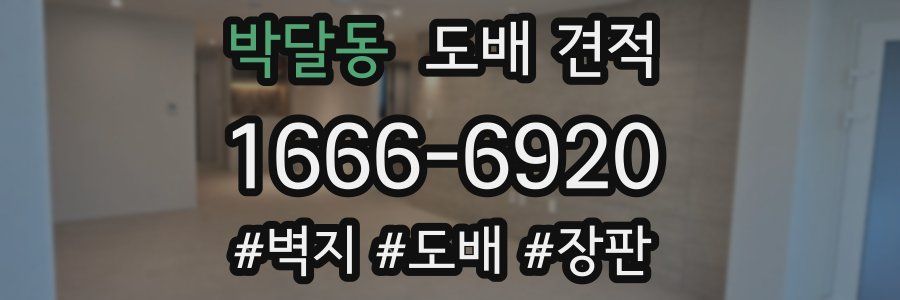 박달동 도배 견적