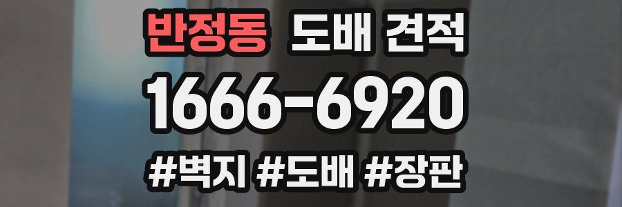 반정동 도배 견적