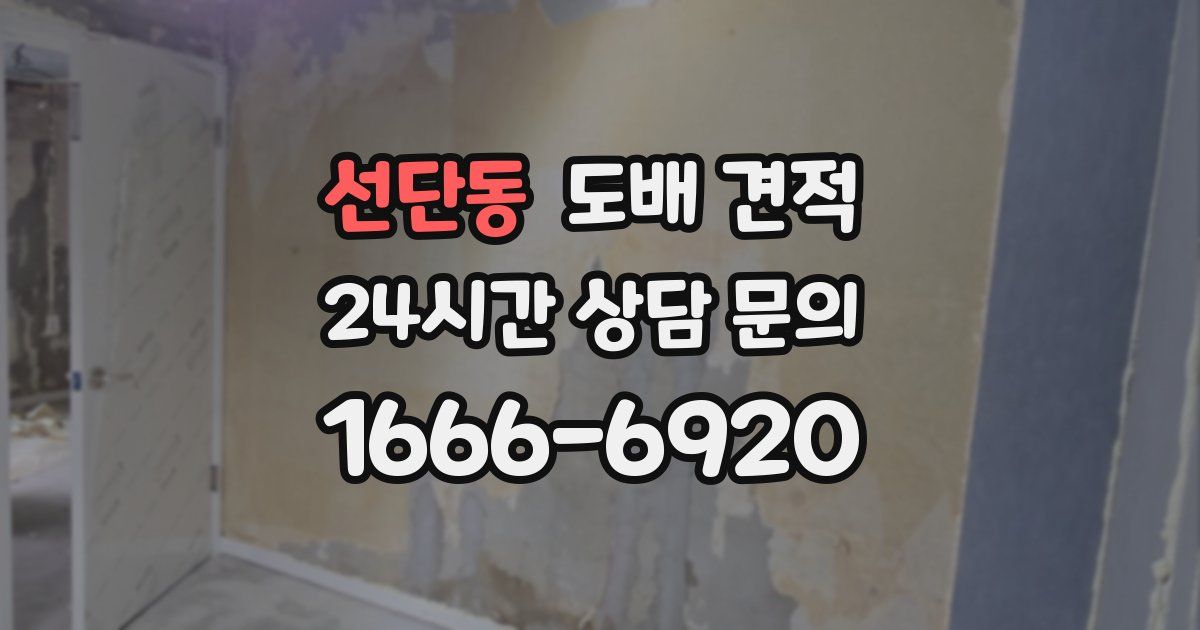 선단동 도배 견적