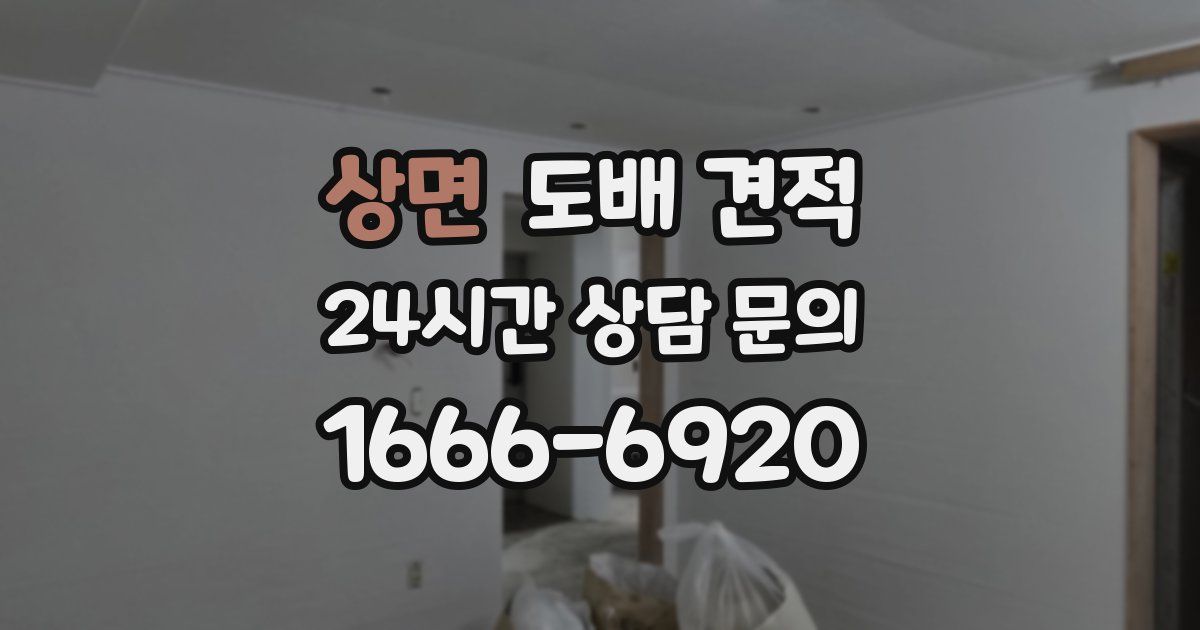 상면 도배 견적