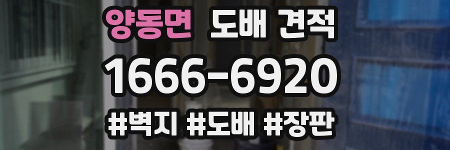 양동면 도배 견적