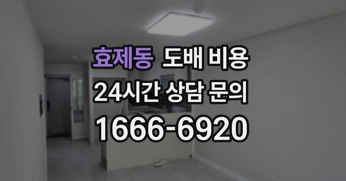 효제동 도배 비용