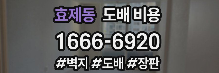 효제동 도배 비용